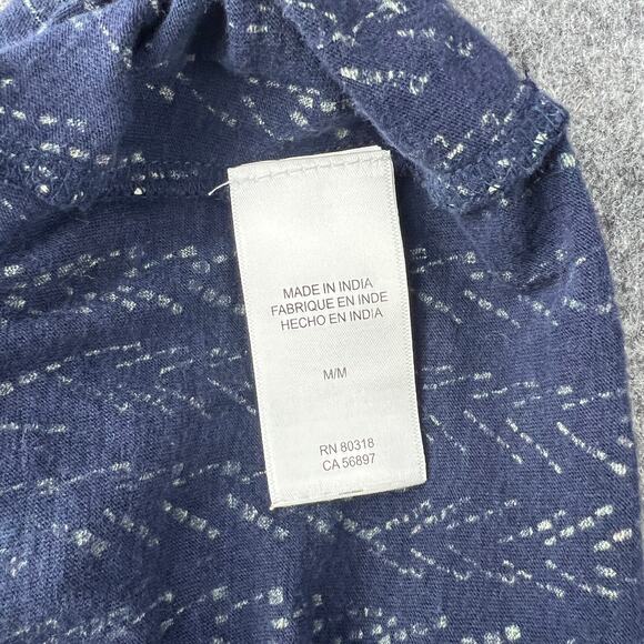 Lucky Brand chevron print smocked peasant top Sz M - Picture 5 of 6